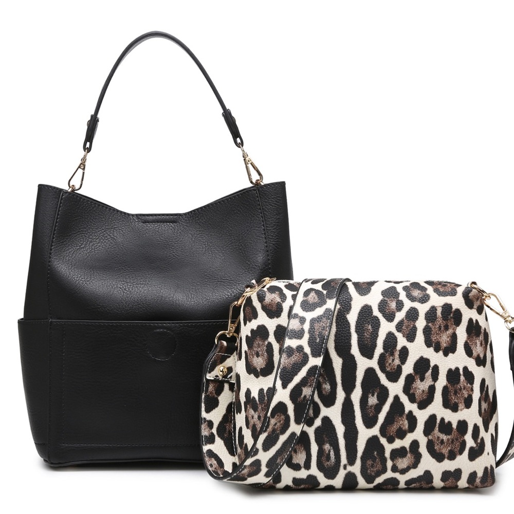 Bucket 2 in 1 Handbag w/Dual Straps